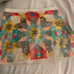 Sequined mini skirt